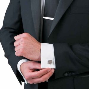 👀50% OFF🖤 NWT‼️ Silvertone Cuff Links & Tie Bar Set